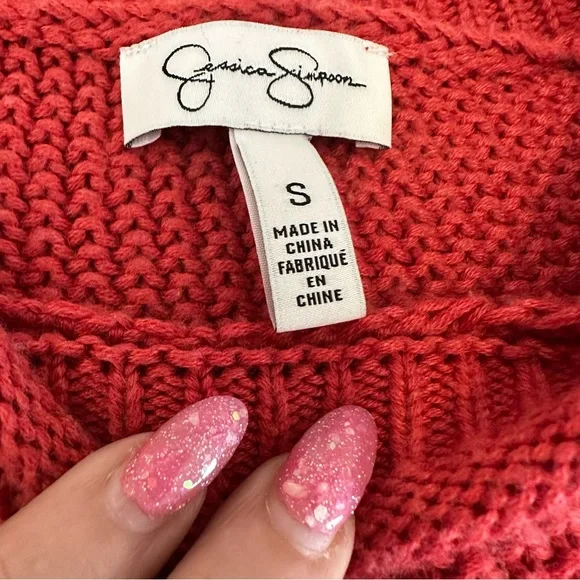 Jessica Simpson rust orange sweater Sz S - Picture 7 of 9